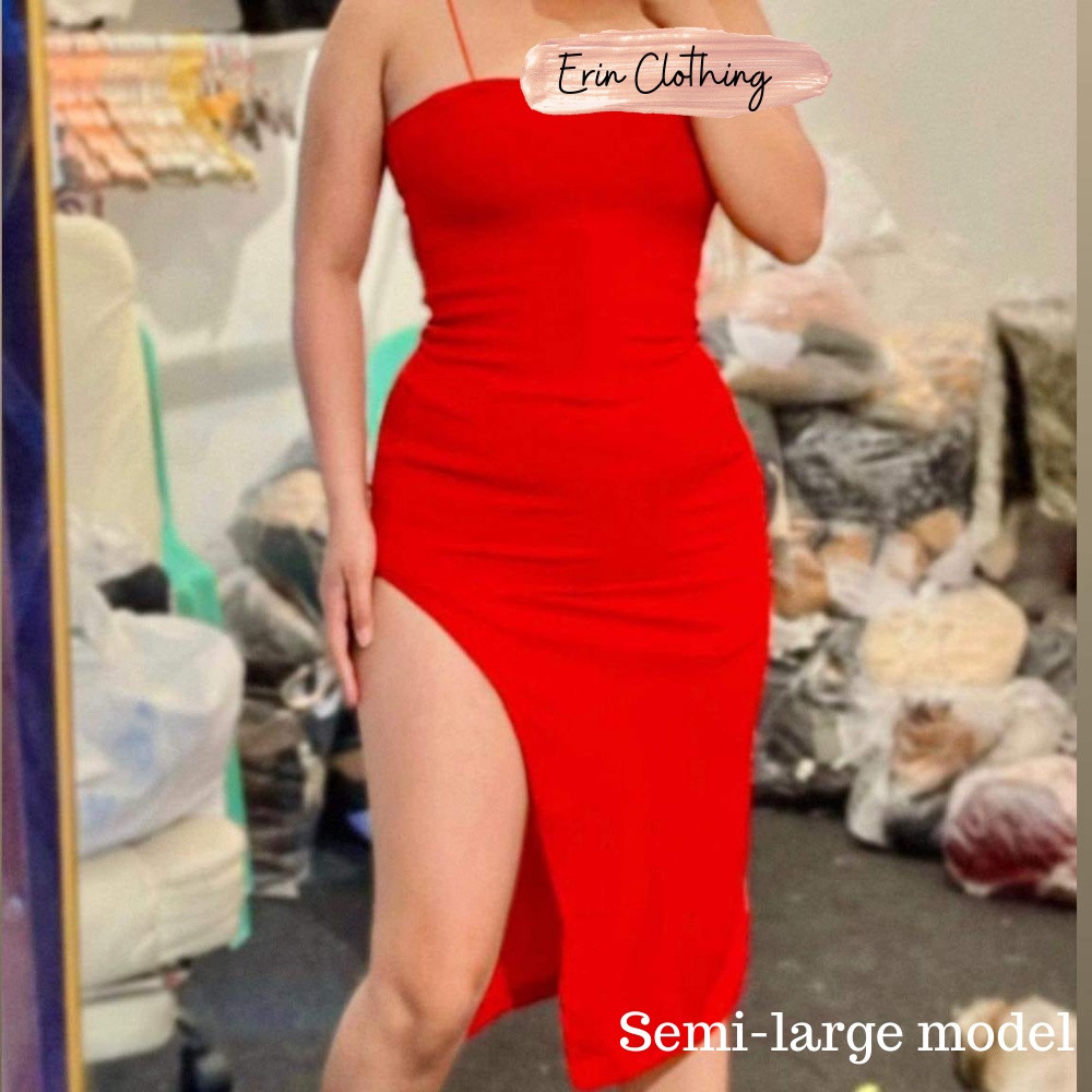 Picture of ERIN SARAH Long Strappy Slit Dress